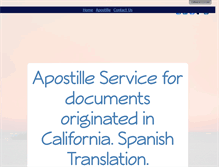 Tablet Screenshot of californiaapostille.us